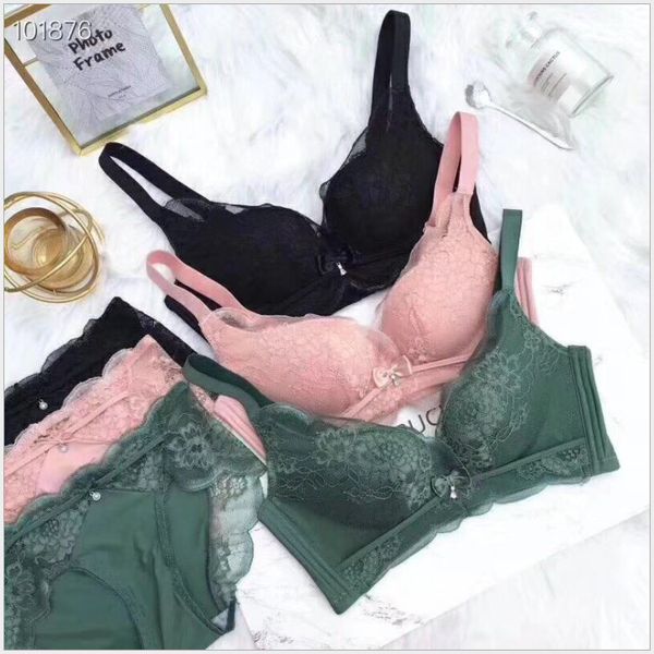 

wire bra set lace intimates women lace push up underwear sets bra and panty sets lingerie, Red;black