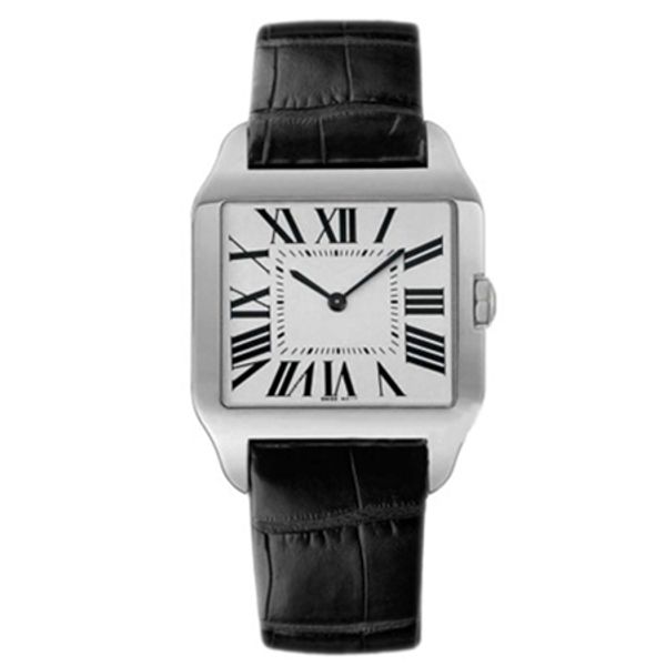 

rose gold classic men watch gentalmen luxury fashion brand women wristwatch leather brown/black square dial female relogio montre, Slivery;brown