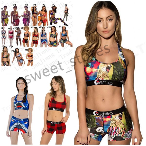 

женщины купальники 18style двухкусочный бикини set crop жилет топ + шорты бюстгальтеров купальники пляжная акулы плавать купальный костюм e2, White;black