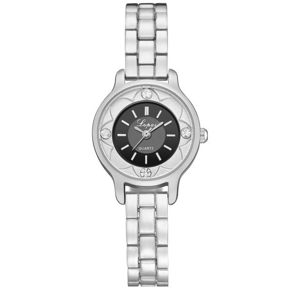 

women's watches alloy steel strap ladies clock rose gold disc fashion women wristwatch luxury relogio feminiob50, Slivery;brown