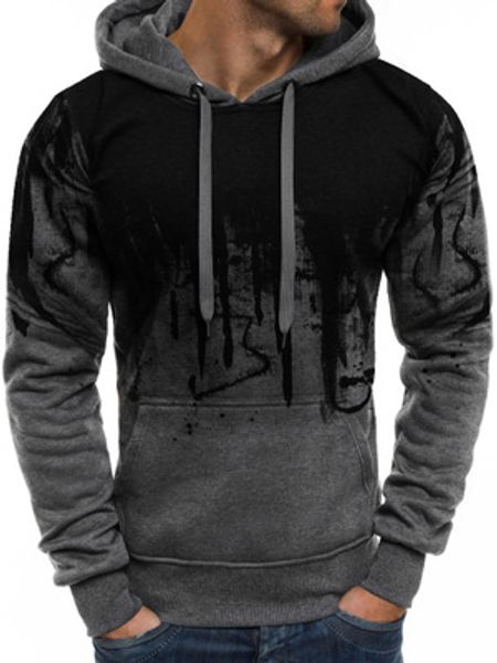 

fashion mens printed hoodie 2019 new arrival casual men designer hip hop hoodies streetwear sweatshirts mens clothing, Black