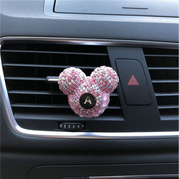 

mr luxury car air freshener with letter diamond perfume air conditioner outlet clip decoration car styling lady perfumes