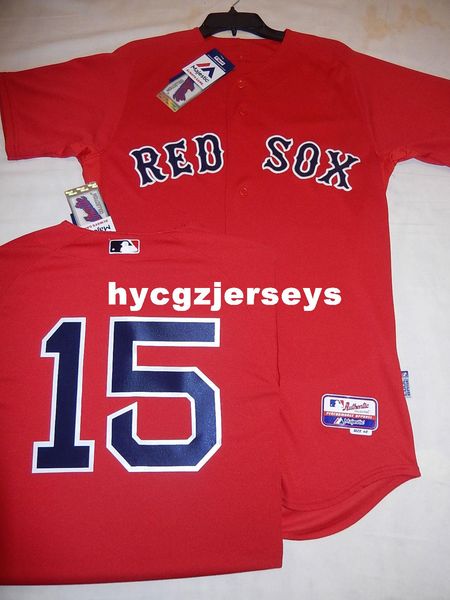 

baseball br #15 dustin pedroia game cool base jersey red new 44 mens stitched jerseys big and tall size xs-6xl for sale, Black;blue