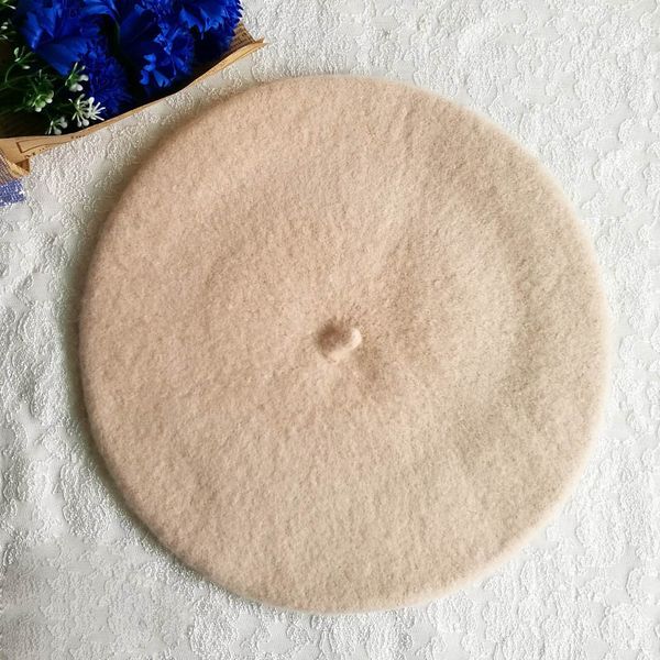 

fashion kids children imitation wool warm beret beanie hat cap autumn winter caps gift sma66, Yellow