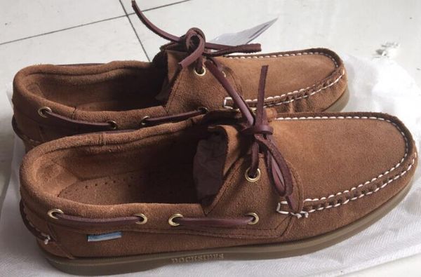 

wholesale men suede sider loafers boat shoes mens blue suede boat handmade loafers leather shoes casual shoes big size cs05, Black