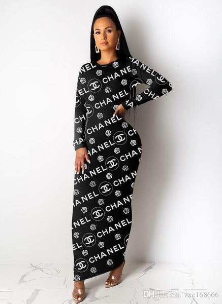 

new design women letter print bodycon dress autumn crew neck long sleeves pencil dress women party dress casual dresses s-xxxl 998, Black;gray