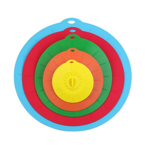 

набор 5 силиконовой микроволновой печь чаша крышки приготовление горшка кастрюли крышка крышка-силикон еда обертывание инструменты для приго