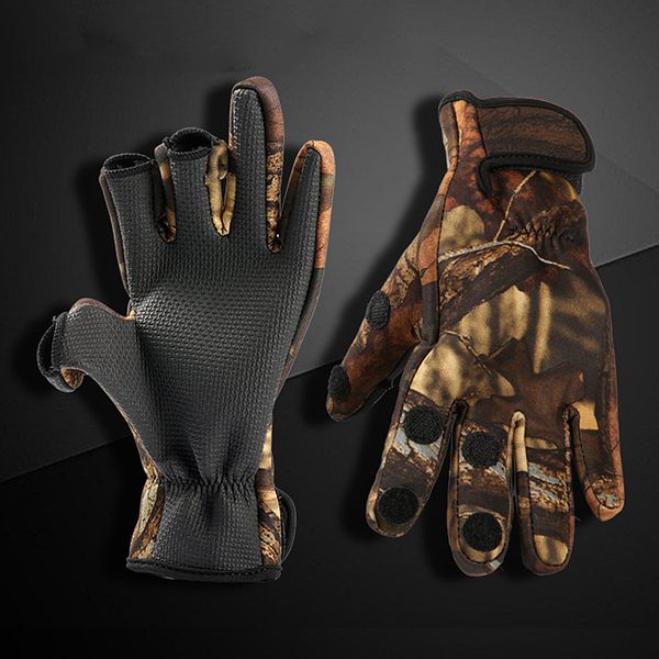 

shooting antiskid fishing gloves riding glove outdoor hiking outdoor sportsman full finger gloves tactical, Black