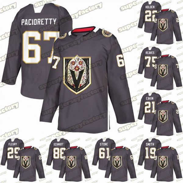 

max pacioretty vegas golden knights latino heritage night jerseys mark stone marc-andre fleury jonathan marchessault william karlsson reaves, Black;red
