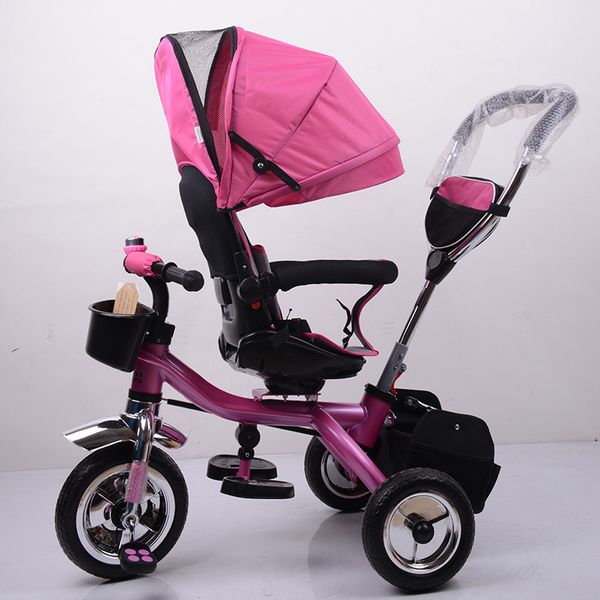 

children's three-wheel bicycle swivel seat baby stroller inflatable wheel three wheels stroller child trike