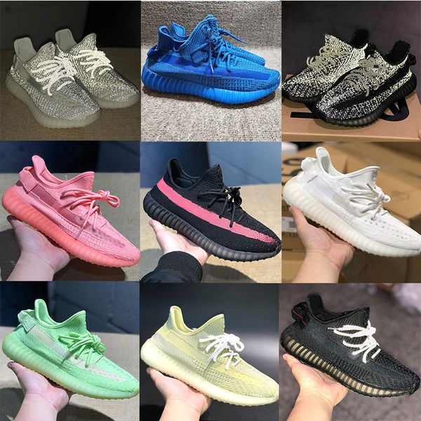 

2019 new kanye west running shoes yellow zebra sime frozen gid glow clay zebra Bred Antlia Beluge v2.0 Lundmark fashion brand sneakers