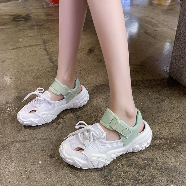 

shoes all-match 2020 sandals anti-skid female shoe black shoes for women wedge women's ladies sports beige on fashion