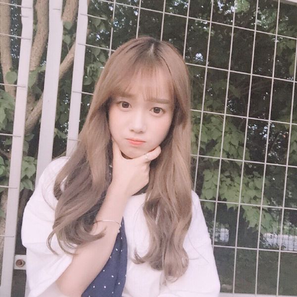 Korean Wig Lady Lolita Long Curly Hair Air Bangs Long Curly