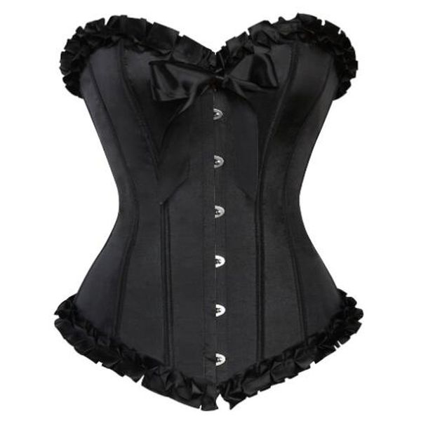 

womens vintage waist slimming corset bustier bridal lace up party corsets club bodysuits steampunk plus size bustiers, Black;white