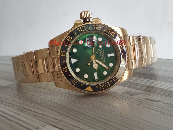 

2 color luxury men quality fold wristwatch 18k yellow gold black ceramic 40mm bezel 116718 116718ln black dial automatic mechanical, Slivery;brown