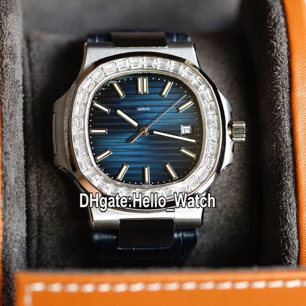 

лучшая версия new sport nautilus 5713 / 1g-010 5711/1 cal.324 автоматическая мужские часы синий текстуры циферблат площади алмазный диск син, Slivery;brown