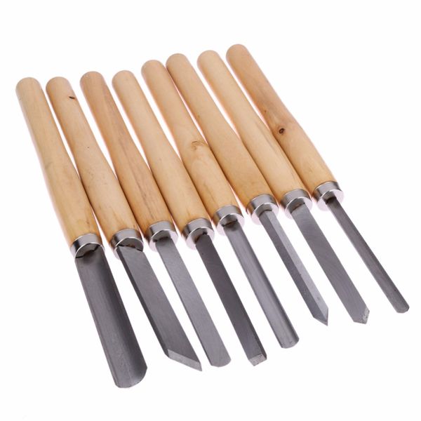 

8pcs wood handles lathe tool set cutter for wood carving woodworking tool madeira disk for carpentry carpenter