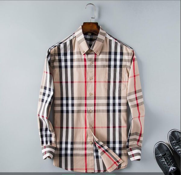 

2020 autumn winter long sleeve casual shirts a rolling collar men printed dress shirt color print slim fit medusa silk shirts gg340, White;black