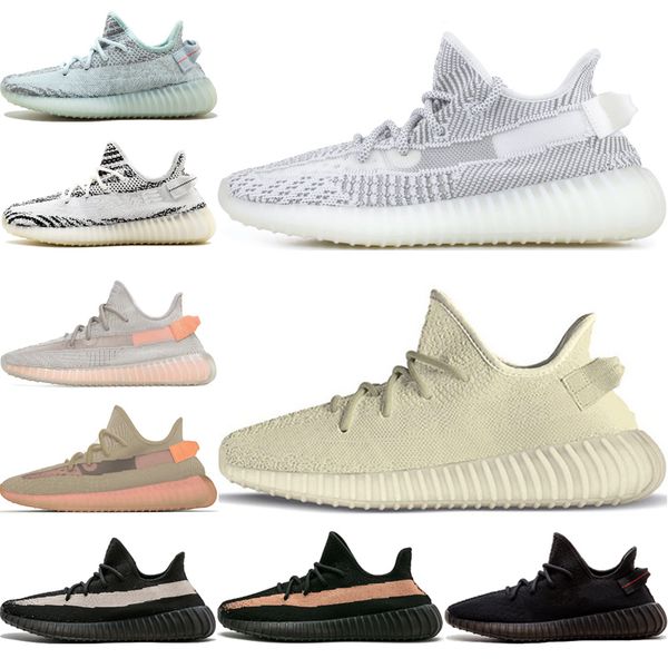 

Top Mens Women Static butter Kanye West Running Shoes mens Cream Zebra Sneakers Women Blue tint Black Copper Clay True Form Sport shoe
