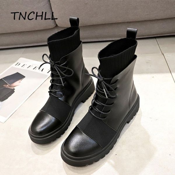 

bright color casual women winter snow boots thick heel middle tube cotton velvet warm boots elastic force shoes woman nse7549, Black
