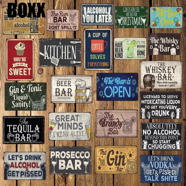 

бар виски кофе торт барбекю кухня пиво металлическая вывеска плакаты искусство ретро настенная живопись пользовательский декор