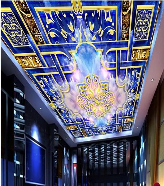 

custom 3d stereo abstract starry gold pattern zenith mural p wallpaper background wallpaper mural painting dining room tv mural