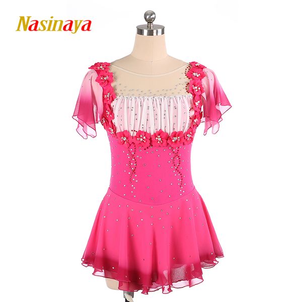 

nasinaya figure skating dress customized competition ice skating skirt for girl women kids patinaje gymnastics performance 243