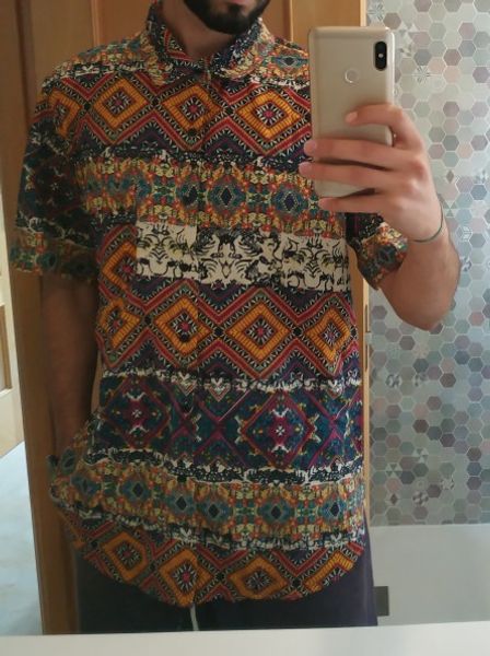 

septhydrogen марка mens пляж гавайке tropical summer коротким рукавом рубашки мужчины повседневная сыпучие хлопок кнопки вниз рубашки плюс р, White;black