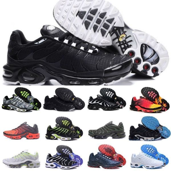 

wholesale 2019 tn mens shoes new black white red air tn plus ultra sports shoes tn requin fashion casual sneakers