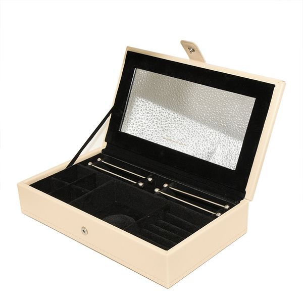 

new storage box pu leather jewelry pandora charm large ring ring bracelet necklace original storage box, Black;white