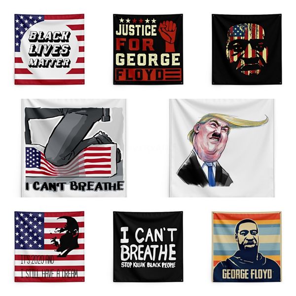 

george floyd printing tapestry black lives matter household wall banner 150*150cm #qa12953