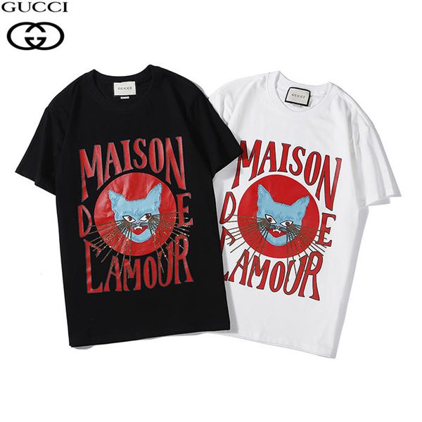 

2019 new fashion brand luxuryt-shirt hip-hop white men's clothing casual t-shirt men's letter printing tshirt size s-2xl 5t6, White;black