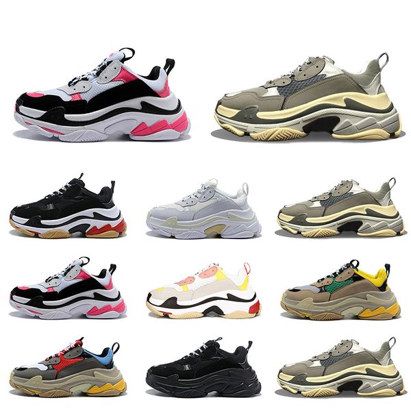 

Fashion Designer Paris 17FW Triple-S 2019 Triple S Sneaker Designer Luxury Dad Shoes for Men's Women Beige Black Sports Running Shoes 36-45