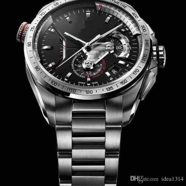 

2020 new mens automatic movment watches leather straps men's mechanical watches man fashion sports heuer wristwatches, Slivery;brown