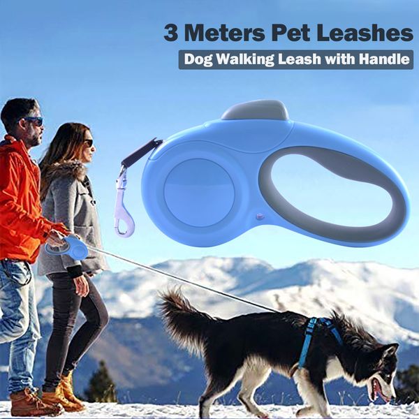 

pet leashes dog leash dog walking leash with handle retractable 3 meters training