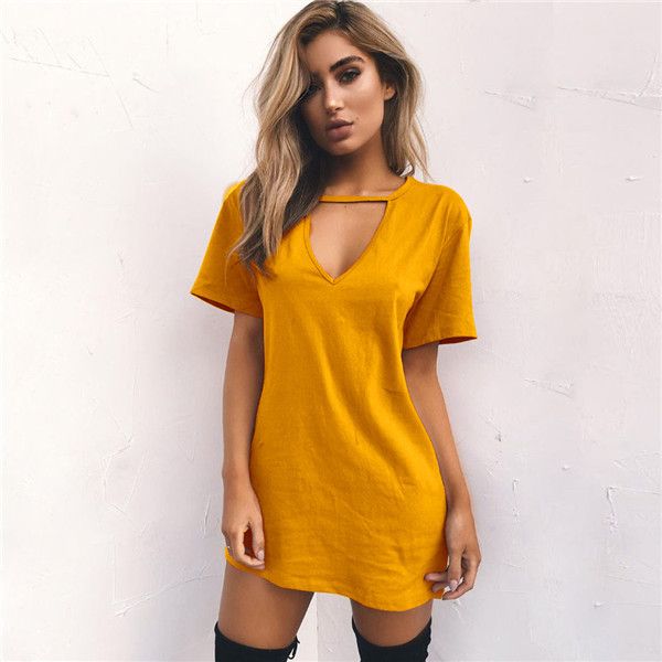 

yellow women summer t-shirt 2019 casual loose short sleeve tshirts v-neck cotton tee shirt femme ladies long plus size 3xl, Black;gray