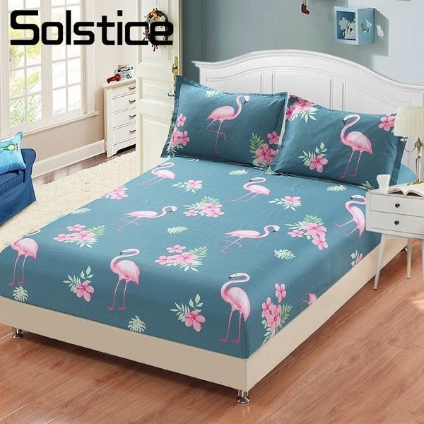 

solstice flamingo blue cotton fitted sheet bedding mattress protector bed cover twin bed mattress er linen bedspread 28cm