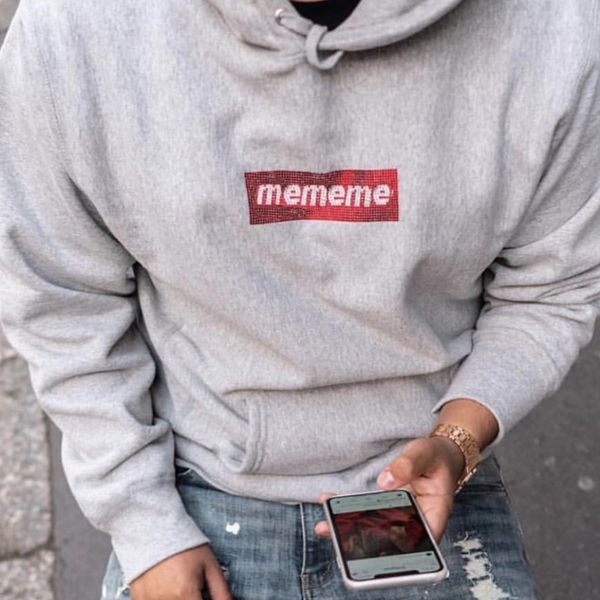 

new arrivals box logo x swaroovski 25th anniversary hooded sweatshirt casual street highstreet hooded pullover sweater man couple hoodies, Black