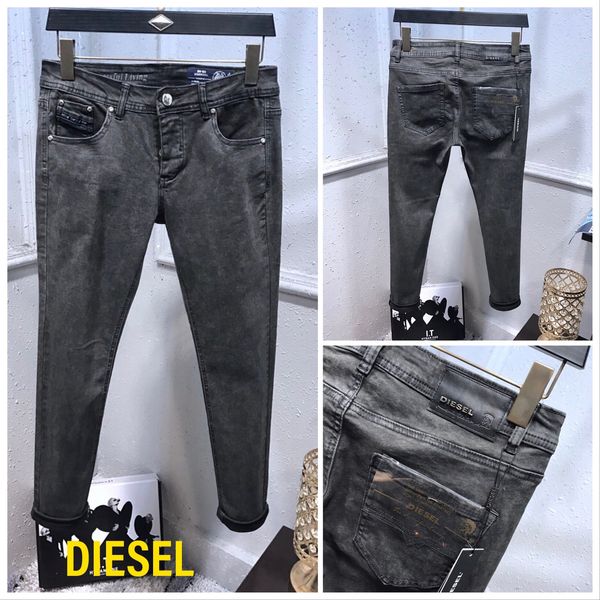 

20ss mens designer jeans tie dye fashion side stripe stretch jeans skinny spliced ripped high stree denim pants us size:28-36, Blue