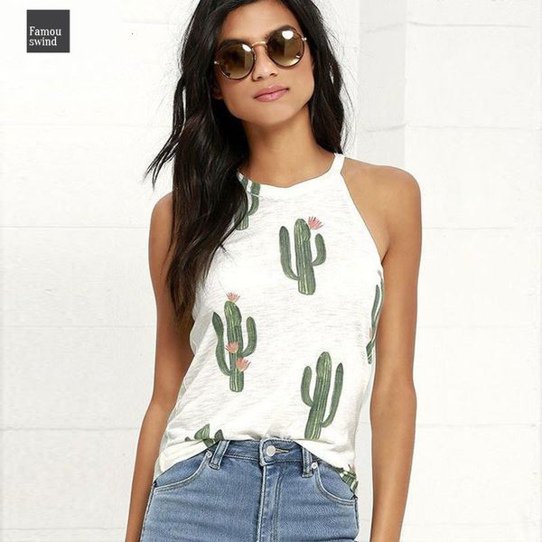 

cactus 2019 t shirt женщины печати вскользь холтер harajuku девушки tshirt топы тис женские рубашки camiseta streetwear mujer, White