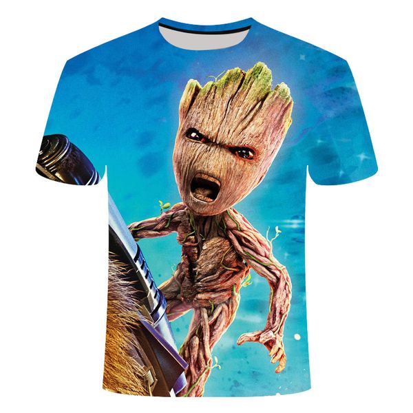 

2020 groot t shirts tees men porg x planet monarch bounty movie guardians of the galaxy lovely cool funny shirt, White;black