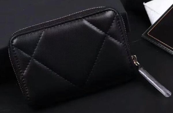 

realfine888 5a ap0949 c19 zipped coin purse lambskin leather wallet,with dust bag+box+serial number,dhl ing, Red;black