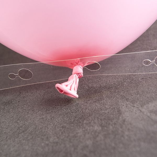 Plastic Transparent Balloon Chain Tape Arch Decor Strip Connect