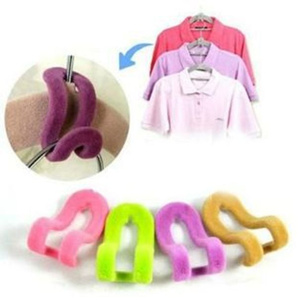 

5 pieces mini colorful coat hanger hook folding connector for clothes rack hangers save closet space fast shipping