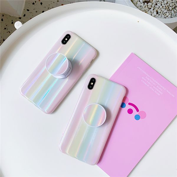 

customized diy phone foldable phone bracket grip finger ring phone holder for mobile stand holder king love heart queen model