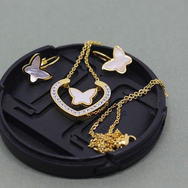

fashion lovely women earing pendant stainless steel butterfly earrings studs jewelry christmas earrings 002, Silver