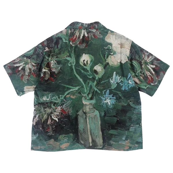 

19ss неиспользуемый музей ван гога tee мода ретро арт стиль высокого качества с коротким рукавом пары женщины мужчины конструктор футболки h, White;black