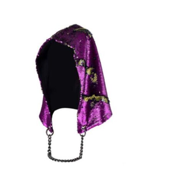 

mermaid decorative party hat caps party halloween sequin hood rave halloween headwear hats adults kids hat fashion 6colors gga2642 fvhkv, White;black