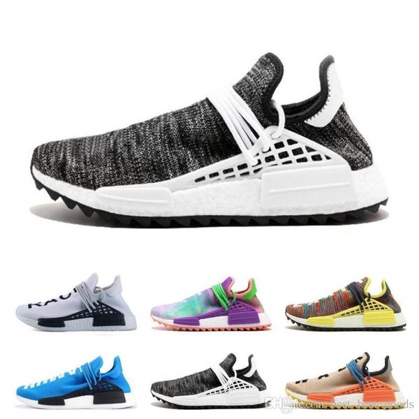

athletic shoes for men women human race pharrell williams hu trail x yellow black white red green grey blue mens sports designer sneaker