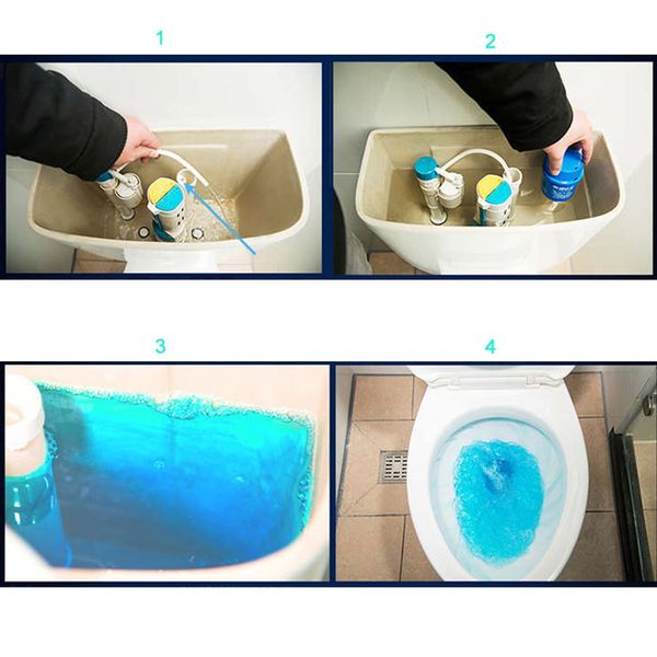 

1pc new magic lasting automatic flush toilet cleaner stain remover bottled freshness in every flush toilet clean detergent